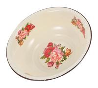 ROMISBABA Bol à Mélanger en Émail Vintage 26 CM Bassine Alimentaire Émaillée Ustensile Cuisine Ancien pour Maison Récipient pour Fabrication de Pâte Bol Mélangeur Style Rétro