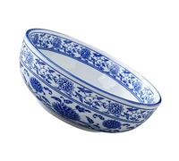 ROMISBABA Bol à Ramen en Céramique Bleu Style Chinois Motif Délicat, Vaisselle Porcelaine pour Restaurants et Buffets