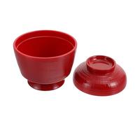 ROMISBABA Bol à Soupe Miso de Style Japonerie en Plastique avec Couvercle Bol à Riz 9,3 X 9 Cm Léger et Pratique Cuisine Maison et Repas Japonerie