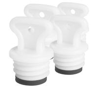 ROMISBABA Bouchons pour Bouillottes 4 Pièces en Caoutchouc Pp Blanc, Bouchon de Scellage Étanche Joint, Isolation, Compact, pour Usage à Domicile Bureau