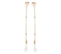 ROMISBABA Boucles D’Oreilles Anti-Perte en Métal Chaîne Cœur Accessoires pour Écouteurs sans Fil Cordons de Sécurité Silicone Compatibles avec Écouteurs Sans Fil Sport et Entraînement