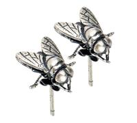 ROMISBABA Boucles D’oreilles Punk Mouche pour Femmes, Bijoux D’oreilles en Métal, Style, Légères et Délicates, Usage Quotidien et Fêtes, Taille Moyenne, Finition Noire Classique