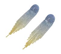 ROMISBABA Boucles d'oreilles pendantes dégradées pour femme avec cristaux éclatants légères et durables bijoux de fête et mariage style chandelier statement