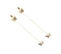 ROMISBABA Boucles D'oreilles Support D'écouteurs Anti-perte, Manchettes D'oreille sans Piercing, Accessoires Femme pour Écouteurs sans Fil, Design Double, Bleu