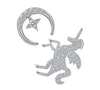 ROMISBABA Boucles Oreilles Licorne Lune Créatives Pour Fille Femme Bijoux Anniversaire Soirée Quotidien