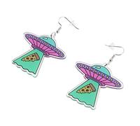 ROMISBABA Boucles Oreilles Pendantes Acryliques Extraterrestres Légères pour Filles Adolescentes Bijoux Oreille pour Sorties et Fêtes