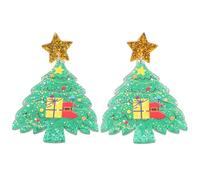 ROMISBABA Boucles Oreilles Sapin de Noël Créatives Acrylique Légères Étoiles et Arbres Festifs Pendants Bijoux de Fête pour Femmes Accessoires Confortables pour Soirées de Noël