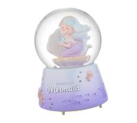 ROMISBABA Boule à Neige Sirène Lumineuse Chambre Fille pour Anniversaire Ambiance Festive et Cadeau