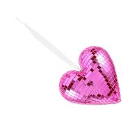 ROMISBABA Boule Disco À Suspendre en Forme De Cœur pour La Saint-Valentin Décoration D'Intérieur Boule Disco Miroir Décoration De Mariage Sculpture en Verre Réfléchissante en Forme