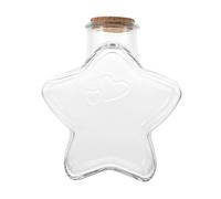 ROMISBABA Bouteille à Souhaits en Verre Bouchon Liège, Forme Étoile Origami, Étanchéité et Facile à Ranger, pour Accessoires D'artisanat ou Étoiles en Papier