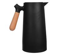 ROMISBABA Bouteille avec poignée en matière naturelle Petite théière isolante pour maison et bureau Pot à café scellé à vis rotative usage quotidien sans odeur Noir piano 1L 1 pièce