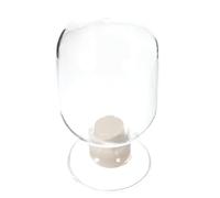 ROMISBABA Bouteille D’Échantillon en Verre Transparent 125 ML Forme Horloge Bocal de Présentation pour Graines et Poudres Récipient de Stockage Réutilisable Fond Plat pour Décoration