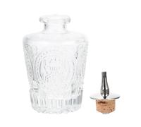 ROMISBABA Bouteille Verre Sculpté Vintage pour Bitters Petite Gourde Légère avec Bouchon Flacon de Bar pour Cocktails et Raffinées