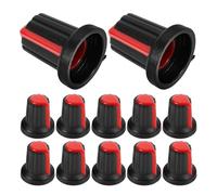ROMISBABA Boutons de Potentiomètre 6 Mm Arbre en Étoile, 20 Pièces Rouges, Capuchons de Commande pour Machine Dj, Boutons de Contrôle du Volume pour Amplificateur Audio, Accessoires