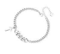 ROMISBABA Bracelet Croix Femme Design Minimaliste Chaîne Massive de Poignet Durable et Accessoire Mode pour et Fête