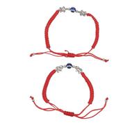 ROMISBABA Bracelet En Rouge Ajustable Pour Couple Perles D'éléphant Tortue Présent Pour Saint-valentin 2 Pièces Fait Main Style Chic
