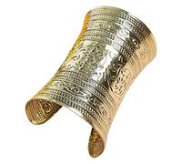 ROMISBABA Bracelet Manchette Doré Style Tribal pour Femme, Brassard Ajustable Haut du Bras, Bijou de Danse du Ventre, Accessoire Ethnique pour Soirées et Spectacles, Manchette Serpent