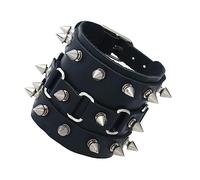 ROMISBABA Bracelet Punk Cuir Vachette pour Homme et Femme Style Clouté Épineux Accessoire Mode Unisexe Au et Confortable