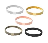 ROMISBABA Bracelets Extensibles En Métal Homme, Brassards Antidérapants, Lot 5 Pièces Multicolores, Accessoires Manches Pour Travail Et Maison, Taille Ajustable