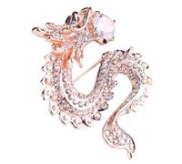 ROMISBABA Broche Dragon Chinoise Femme Style Vintage Épingle Zodiac Dragon Bijoux Métal Élégant pour Robes et Écharpes