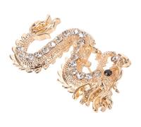 ROMISBABA Broche Dragon Vintage Style Émail Doré Broche Décorative Zodiac Chinois Épingle Légère et Élégante pour Vêtements Sacs et Accessoires Femme Homme