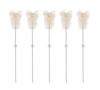 ROMISBABA Brosse pour Flacon Conique 5pcs Beige Poils Doux, Design Créatif, Confortable à Utiliser, Nettoyage sans Rayer Les Bouteilles en Laboratoire