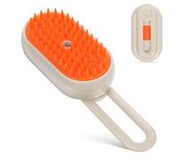 ROMISBABA Brosse Rotative pour Chiens à Poils Longs avec Réservoir Vaporisateur, Brosse de Toilettage Compacte et Portable, pour Éliminer Poils Morts, Adaptée aux Chats et Chiens