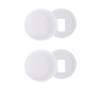 ROMISBABA Cache-boulons Universels pour Boulons de Cuvette de Toilettes en Plastique Blanc, 2 Paires, Accessoires Pratiques pour Installation et Remplacement Projets de Bricolage