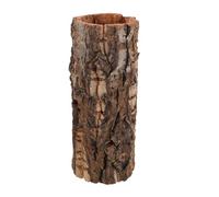 ROMISBABA Cachette pour Reptiles en Bois Naturel Texture D'écorce de Tronc Creux, Intégration Facile Terrarium pour Lézards et Crabes Hermites