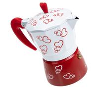 ROMISBABA Cafetière Italienne Pot Tasses Aluminium avec Filtre Intégré Poignée Antidérapante et Couvercle Anti-brûlure pour Café Maison Bureau