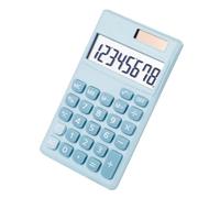 ROMISBABA Calculatrice Solaire Mini Portable Chiffres pour Étudiants et Bureau Calculatrice Compacte pour Table Fonctions de Base Addition Soustraction Multiplication Division Couleur Ciel