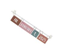 ROMISBABA Calendrier Mural Boho pour Salle de Classe Organiseur Pédagogique avec Cartes Dates Colorées Installation Simple avec Support Métallique Décoration Éducative Interactive