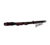 ROMISBABA Canne à Portable Pliante Accessoire Pratique pour Pêcheurs Poignée Ergonomique et Adaptée Eau Douce et Couleur Noire