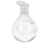 ROMISBABA Carafon à Vin en Verre de 385ml Design Concave Japonerie, Carafe Créative et Solide pour Ajouter des Glaçons, pour Toutes Occasions