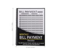 ROMISBABA Carnet de Budget Mensuel à Couverture Rigide - Organisateur de Factures Système de Liste de Contrôle - Format Spacieux pour Suivi des Dépenses Planificateur Financier et Gestion