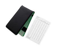 ROMISBABA Carnet de Score Portable PU Cuir Noir Pochette Rigide pour Cartes de Score Carnet Compact et pour Enregistrement Précis
