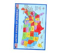 ROMISBABA Carte des États pour Salle de Classe Poster Éducatif et Effaçable Décoration Murale Colorée pour Chambre et Apprentissage Géographique