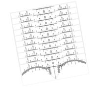 ROMISBABA Cartographe Professionnel des Sourcils Autocollant Blanc 10 Pièces, Règle de Maquillage Jetable, Outil de Tracé Précis pour Tatouage et Microblading, Usage Esthétique et Soins