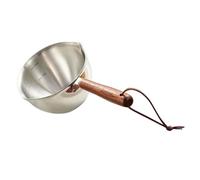 ROMISBABA Casserole Inox Petite Capacité avec Bec Verseur Double Pot Chauffant Multifonction Acier Inoxydable et Bois pour Fondre Beurre Huile Lait et Chocolat