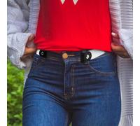 ROMISBABA Ceinture Élastique sans Boucle Invisible pour Femmes et Hommes Extensible et Ajustable Jusqu à Légère et Confortable pour Shorts et Jupes Style Simple et Polyvalent Blanc