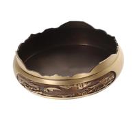 ROMISBABA Cendrier avec Base Cuivre Ashtray de Bureau Compact et Stable Accessoire Décoratif Vintage pour Maison Salon et Bureau