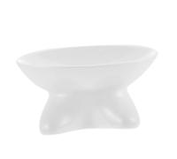 ROMISBABA Céramique pour Chat avec Support Surélevé Cuvette Bouleversement de Chat Facile