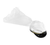 ROMISBABA Chapeau Marin de Mariée avec Voile Brodé Accessoire pour Enterrement de Vie de Jeune Fille Chapeau de Plage Blanc avec Voile Bordé Cérémonie Mariage et Fête