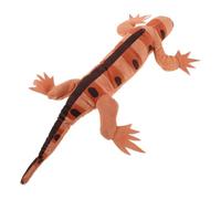 ROMISBABA Chat de Lézard Réaliste avec Bruissement Intégré, à Mâcher en Peluche Douce et Légère, Stimulation et Exercice pour Chats D’intérieur, Lot de 1 Orange Tacheté