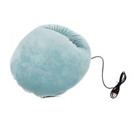 ROMISBABA Chauffe USB Rechargeable Peluche Chaussons Chauffants Hiver Chaussures et Simples pour Bureau et Domicile Vert Foncé