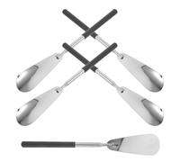 ROMISBABA Chausse-pied Télescopique en Acier Inoxydable, Poignée Réglable, 5 Pièces, Chausse-pied Métallique Portable pour Seniors, Femmes Enceintes et Hommes, Accessoire D’aide au