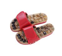 ROMISBABA Chaussures de Soin des Antidérapantes de Massage par Acupression Semelles de Réflexologie pour Circulation Sanguine et Détente Rouge