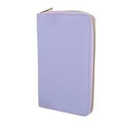 ROMISBABA Classeur à Anneaux A6 en PU Violet avec Fermeture Éclair Organiseur de Budget Rechargeable 6 Anneaux Pochette Zippée Multifonction pour Gestion D’Argenté et Rangement Cartes