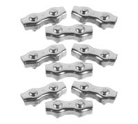 ROMISBABA Clips Câbles M4 Double Boulon en Acier Inoxydable Lot de 10 Clips Résistants aux Intempéries pour Câble Métallique, pour Gréement Naval et Projets Structuraux