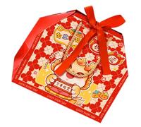 ROMISBABA Coffret Présent Dragon 2024 Grand Format Boîte à Bonbons et Biscuits pour Fête du Printemps Emballage Carton Robuste Ruban pour Nouvel An Chinois